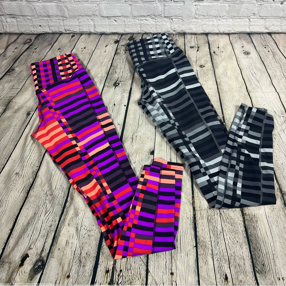 Nike Dri‎ Fit Geometric Training Leggings Size XS (A28)